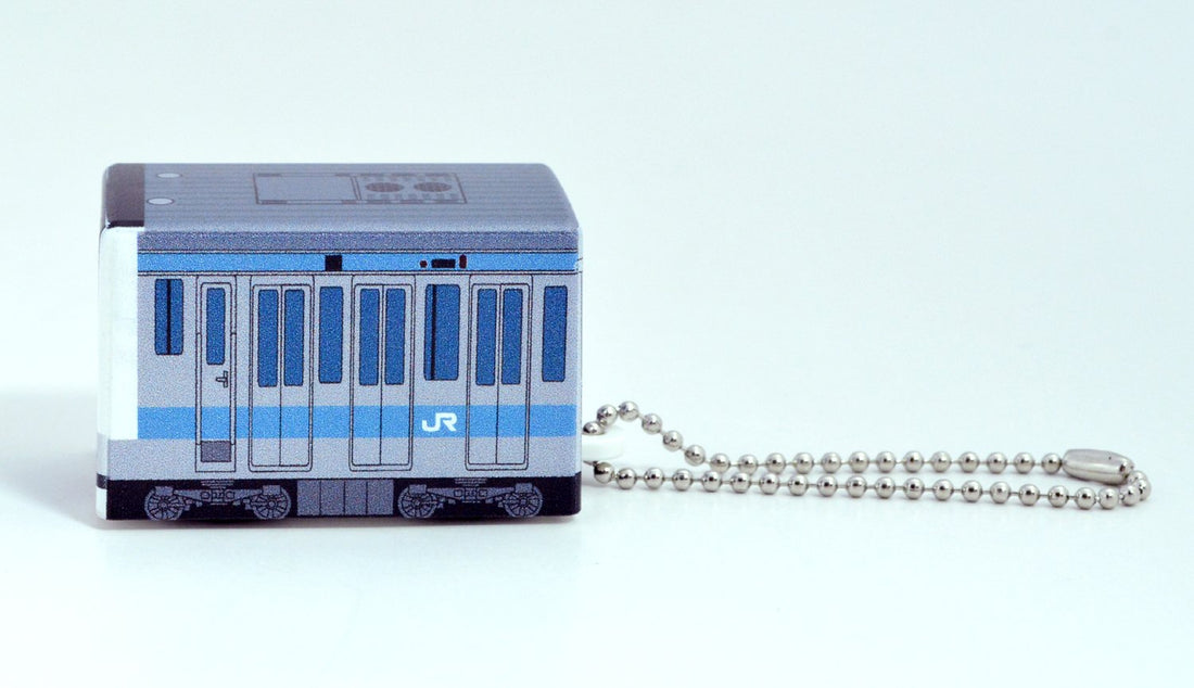 Daiwa Toy Keychain Blue 4cm GOGO Cubie Mini Car Keihin Tohoku Line E233