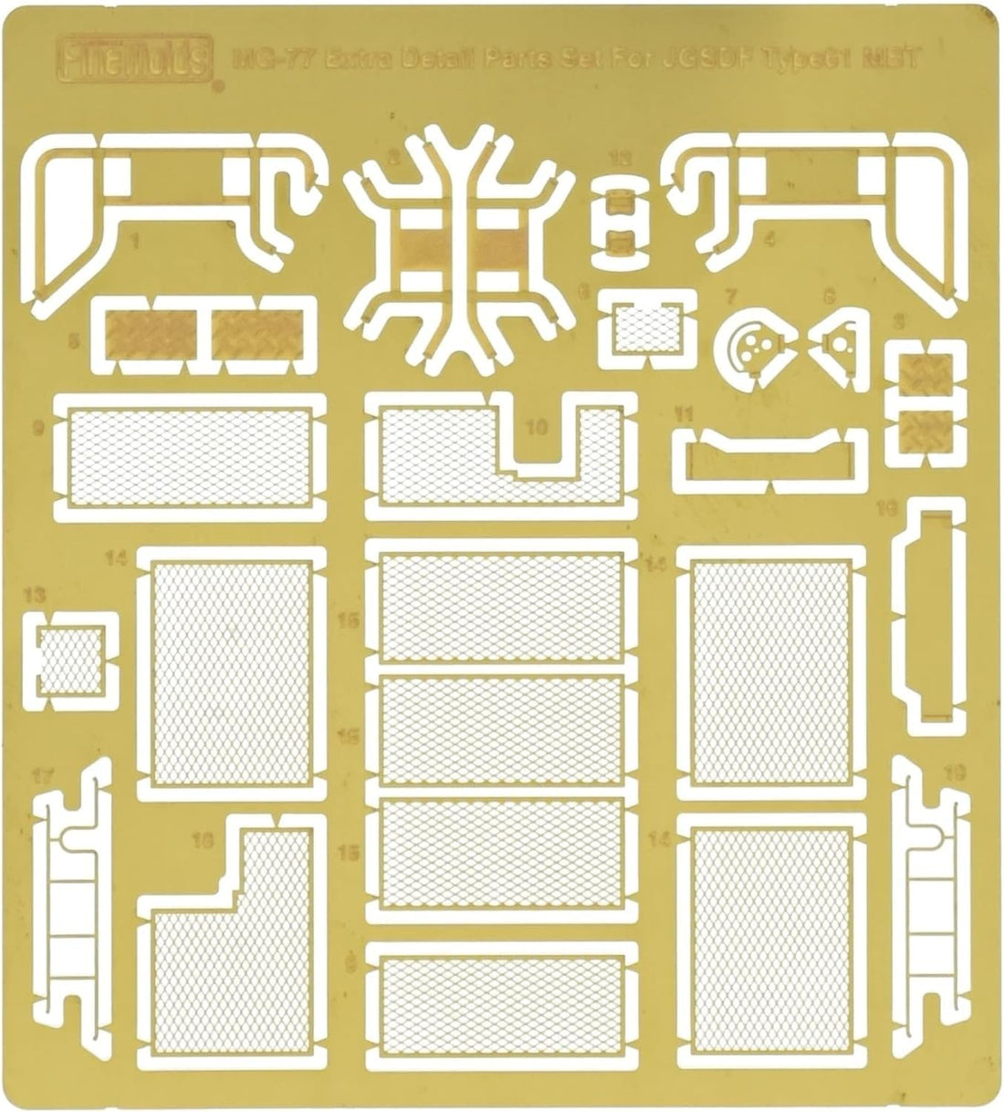 FineMolds 1/35 Scale Military Accessory Etched Parts for Type 61 Tank