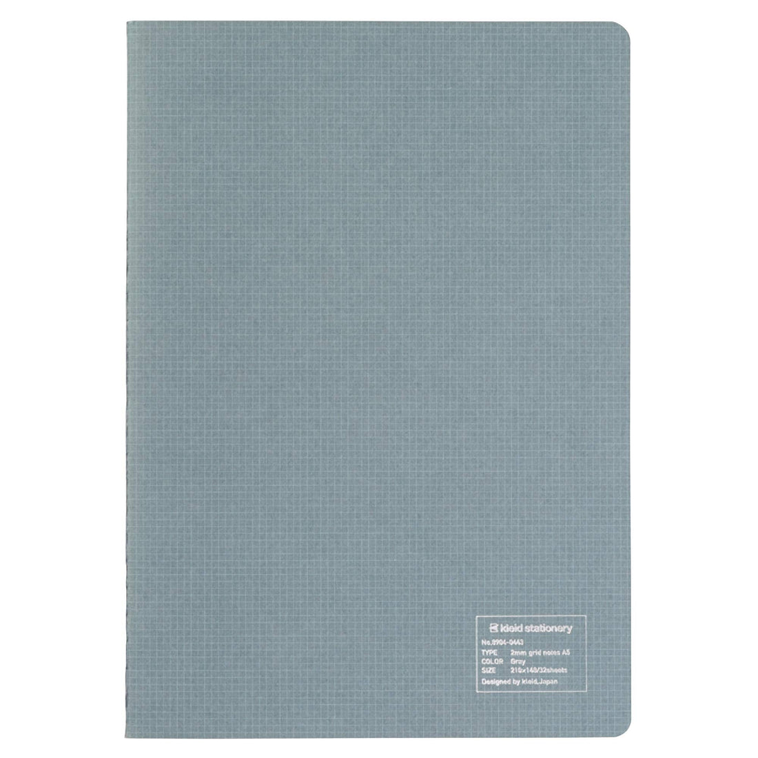 Kleid 2mm Grid Notebook A5, Gray, 64 Pages