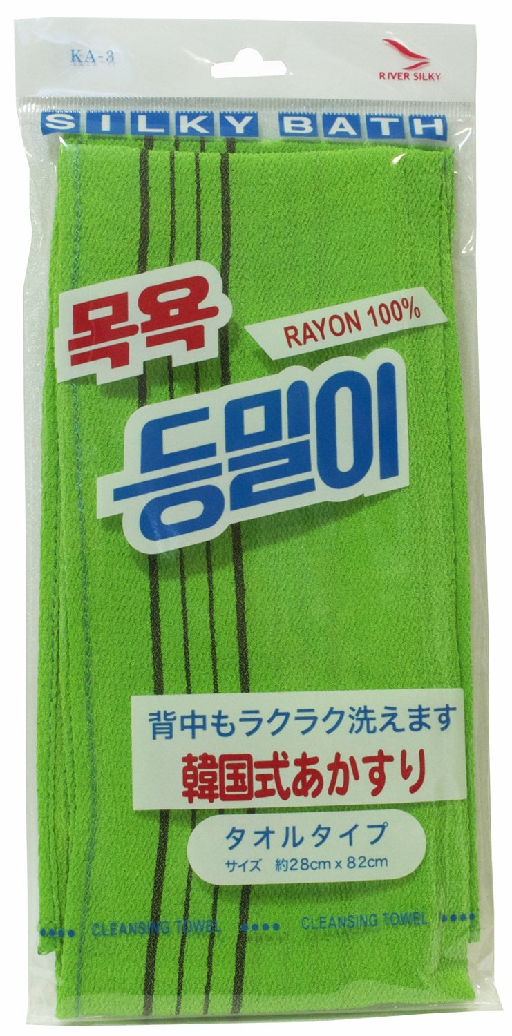 KINUGAWA Exfoliating Towel Green for Smooth Skin