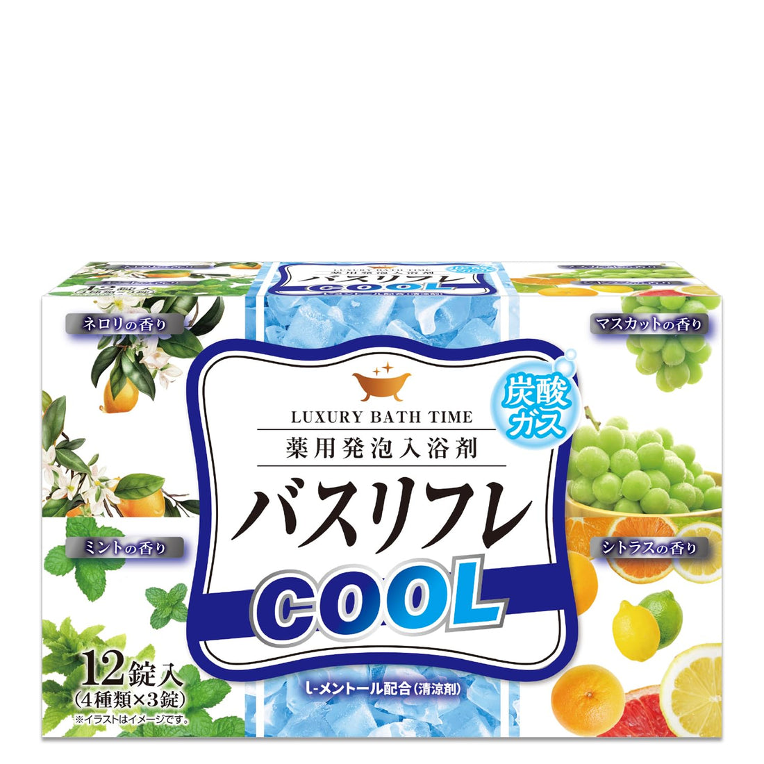 Lion Chemical Cool Bath Tablets with L-Menthol 12 Tablets