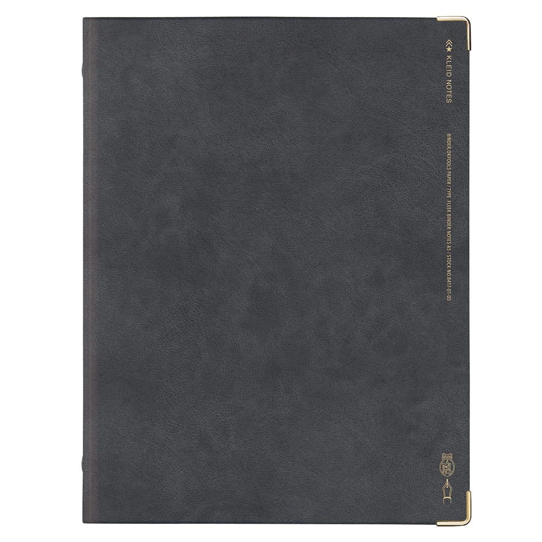 Kleid Fleek Binder Note A5, 2 mm Grid, 8-Hole, Charcoal, 10 Sheets