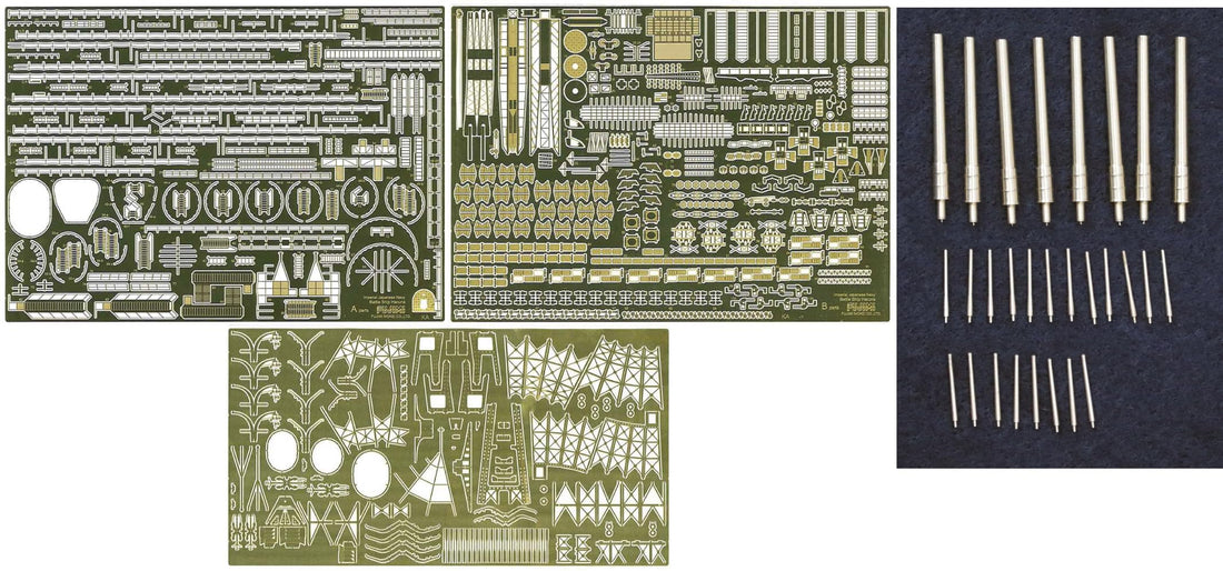 FUJIMI 1/350 Scale Ship Model Parts Set with Metal Gun Barrel