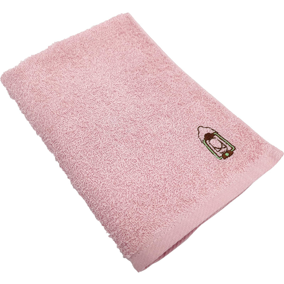 Hayashi Serviette de toilette longue Hiba, antibactérienne et désodorisante, rose, env. 34 × 100 cm