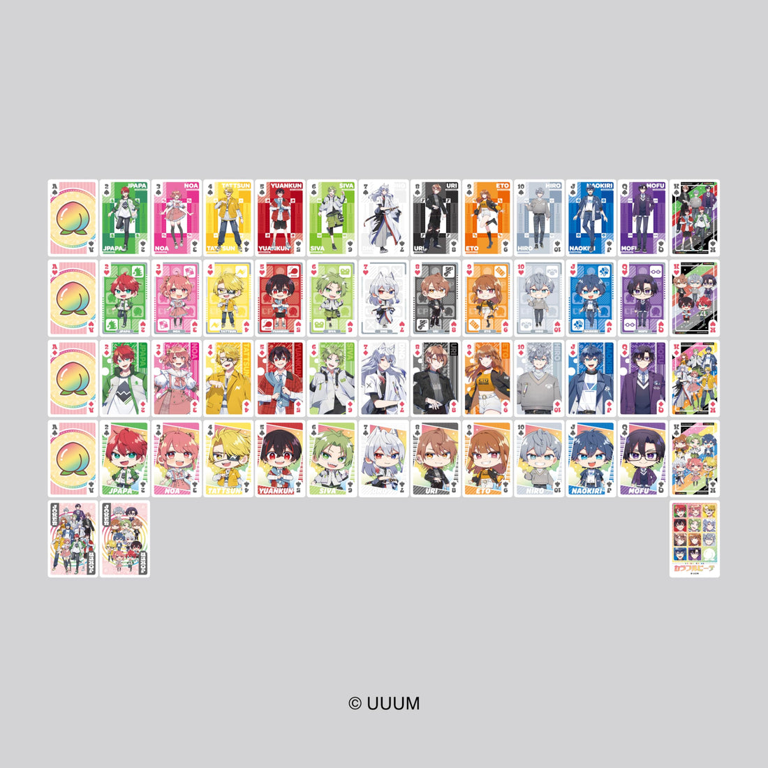 ENSKY Colorful Peach Playing Cards for Collectors