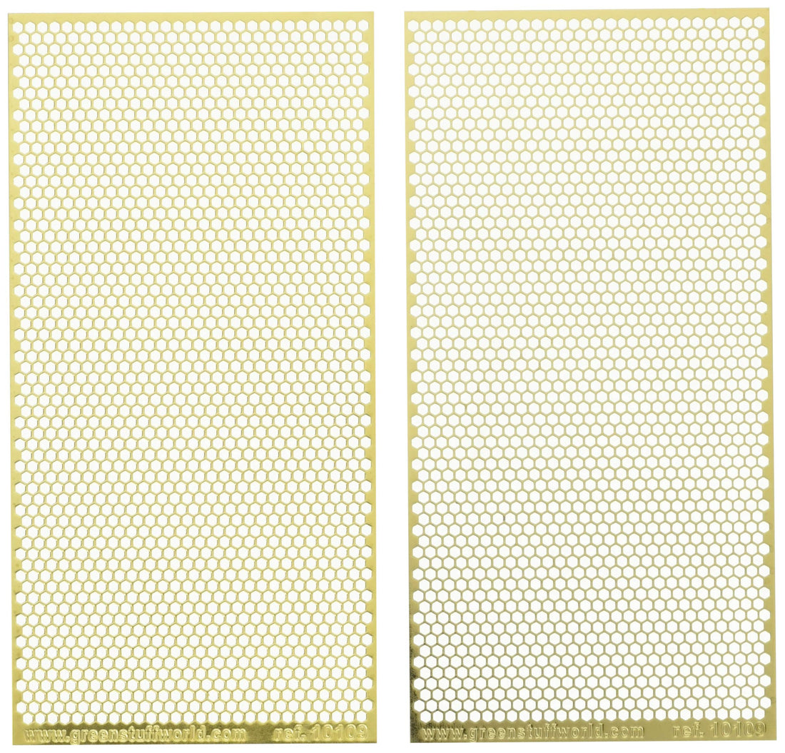 Green Stuff World Etching Mesh Plate 1mm Hexagon Model Parts