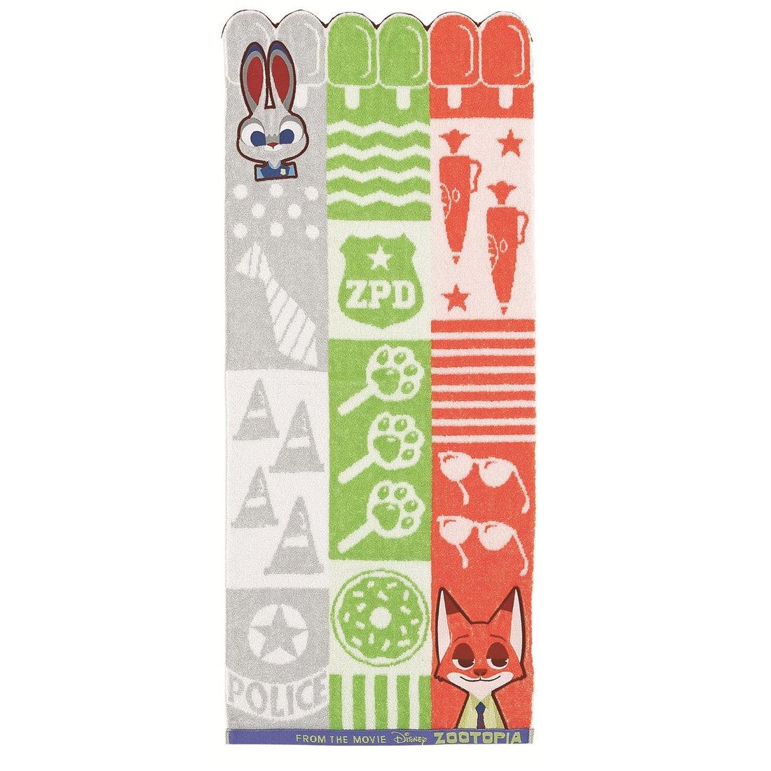 Marushin Serviette visage Zootopie / Shamble, 34 × 80 cm