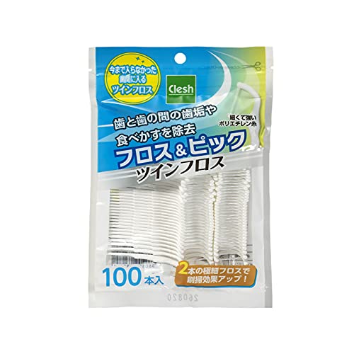 addgood Clesh Floss & Pick Twin Floss 100 Count for Optimal Oral Care