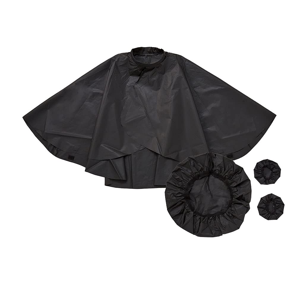 Aimedia Hair Dye Cape 3-Piece Set Haircut Cape Cap Ear Caps Coloring Hair Color Gray Hair Dye Hair Dye Liquid Splash Prevention Dirt Cover Color Self Hair Cape Reusable Easy to Put On and Take Off Home Use Ladies Men