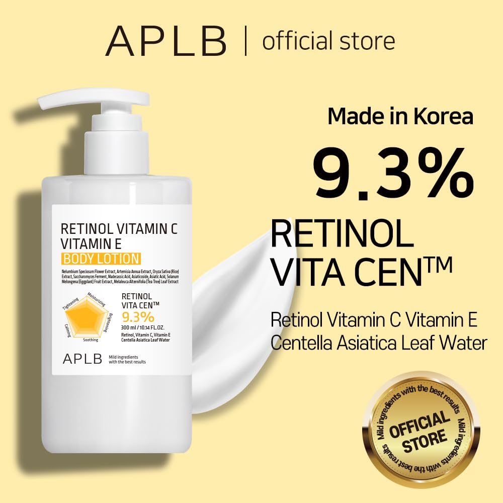 APLB Retinol Vitamin C E Body Lotion 300ml for Smooth Skin