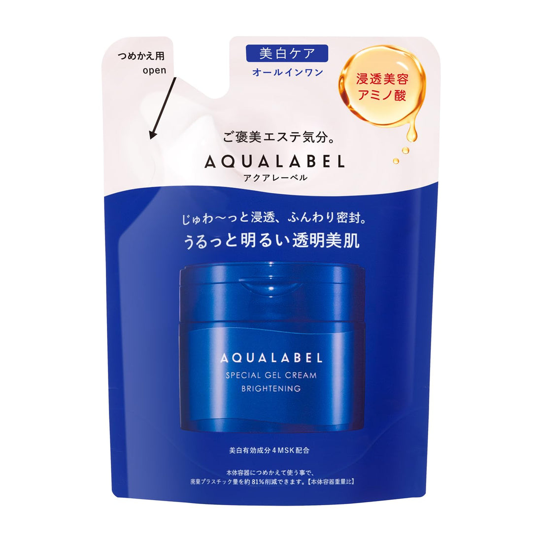 AQUALABEL Brightening Gel Cream EX 81g All-in-One Japanese Skincare