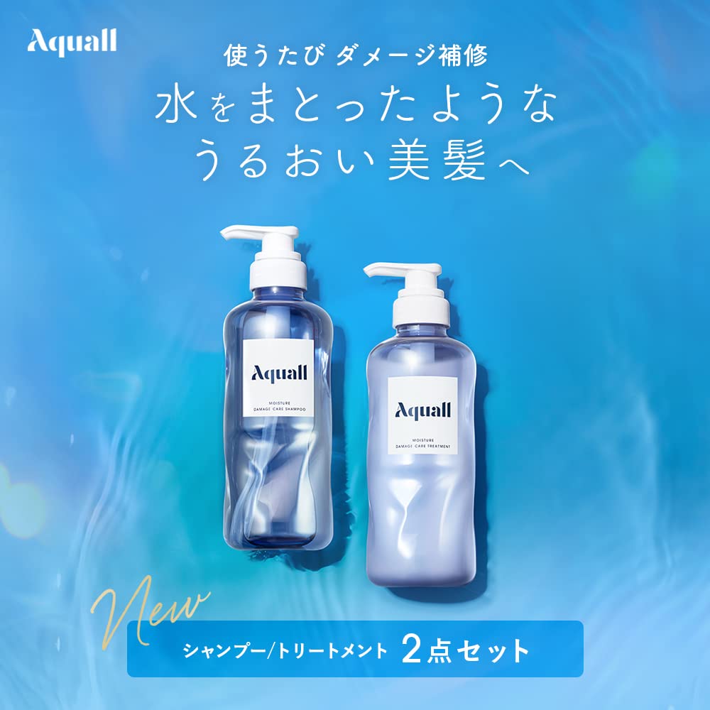 Aquall Moisture Damage Care Shampoo and Conditioner Set 475ml 475g