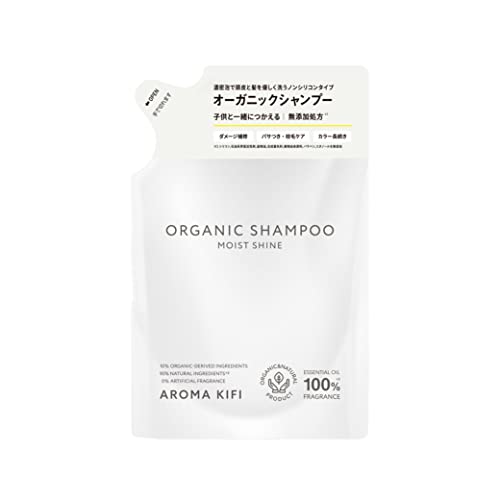 AROMAKIFI Organic Shampoo Refill 400mL Moist Shine Citrus Aroma