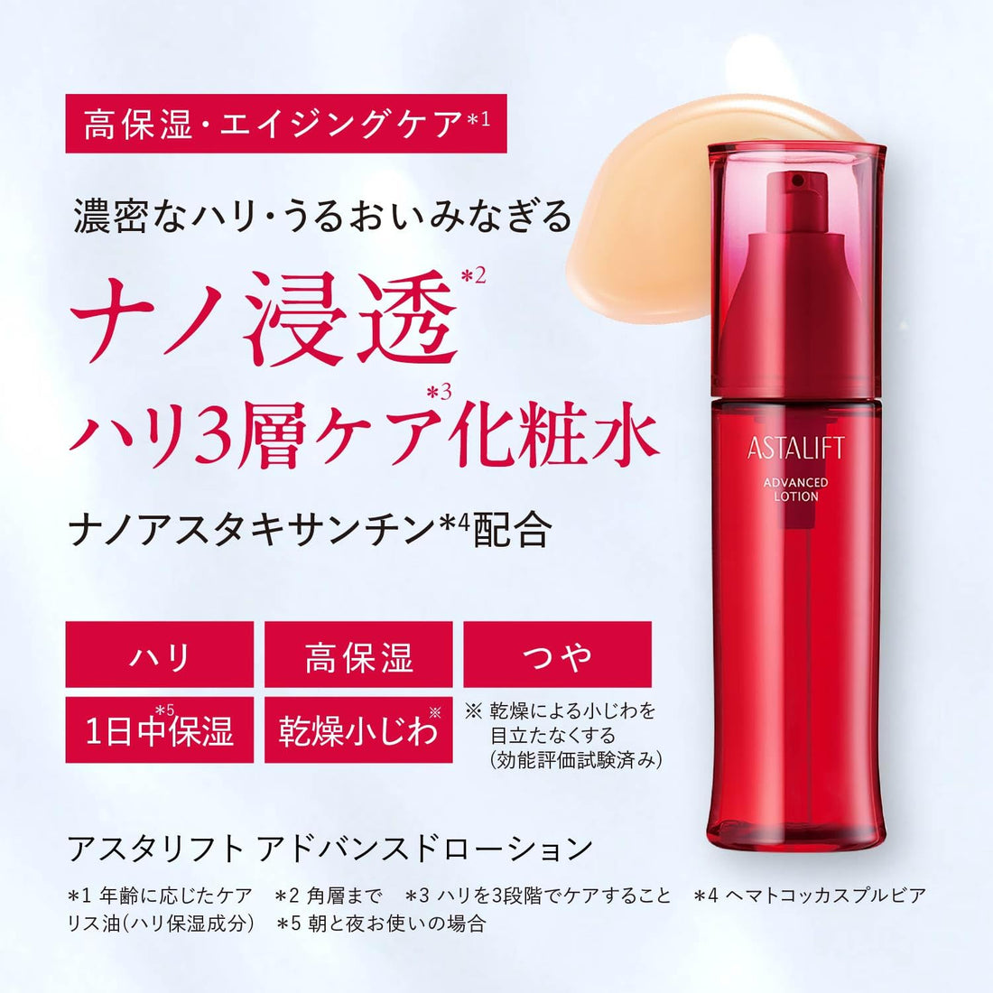 ASTALIFT Advanced Lotion Hydrating Toner 130ml for Japanese Skincare