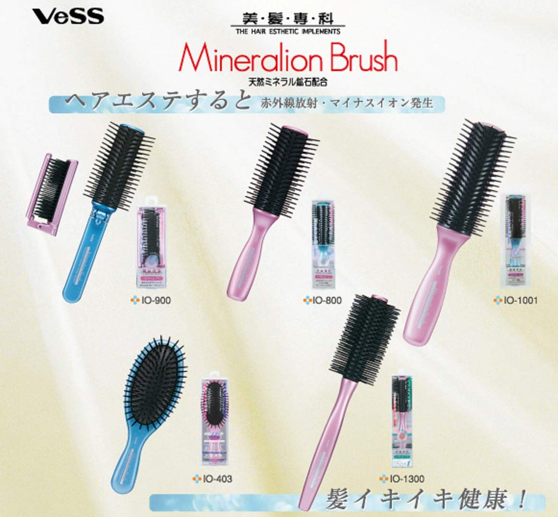 BES Hair Mineral Ion Folding Brush IO-900 Pink