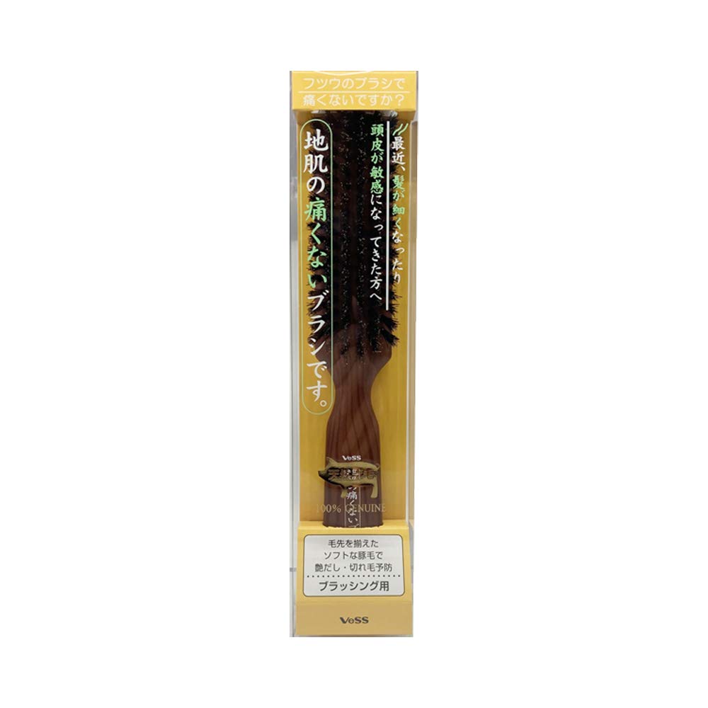 BESU Natural Bristle Hair Brush for Gentle Brushing