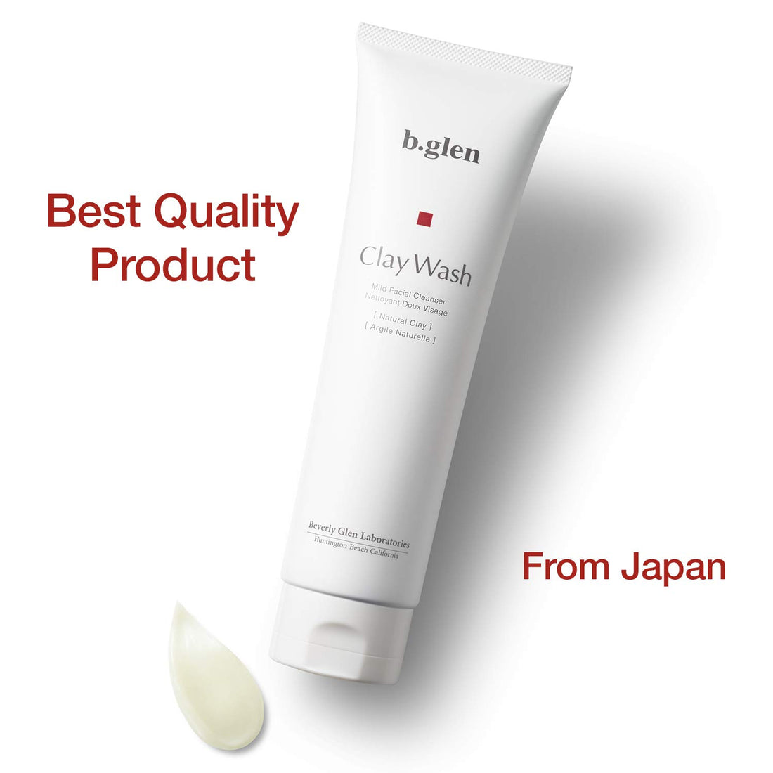 b.glen Clay Wash Gentle Cleanser 150g for Japanese Skincare