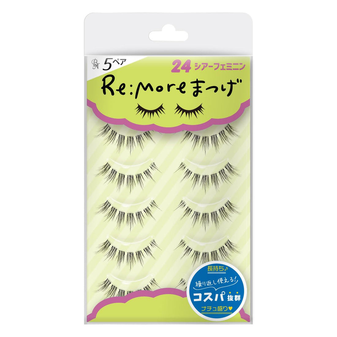 BN Rimoa Eyelashes RRME-24 Sheer Feminine 5 Pairs