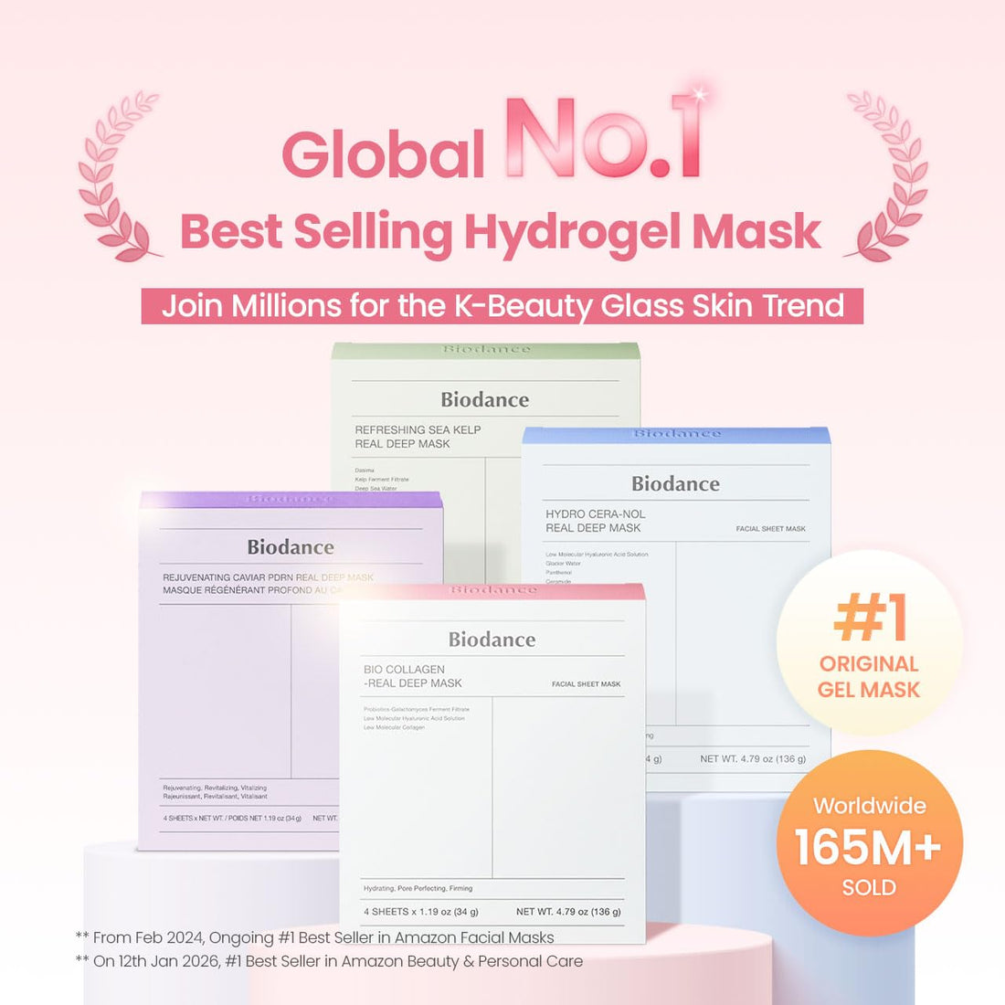 Biodance Bio-Collagen Real Deep Mask 4 Sheets Hydrating Hydrogel Mask