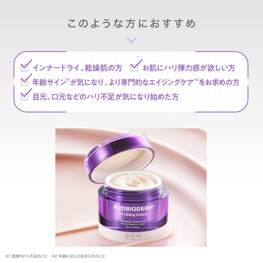 BIOHEAL BOH Probioderm 3D Lifting Cream and BioToxil PLGA Film Mask Set