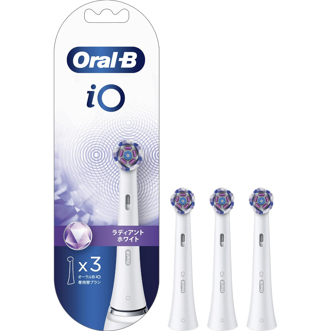 Braun Oral-B iO Radiant White Replacement Brush Heads, 3 Count (9 Months)
