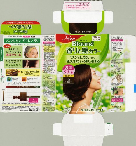 Blaune Hair Color Cream 6 Dark Brown 1 Piece