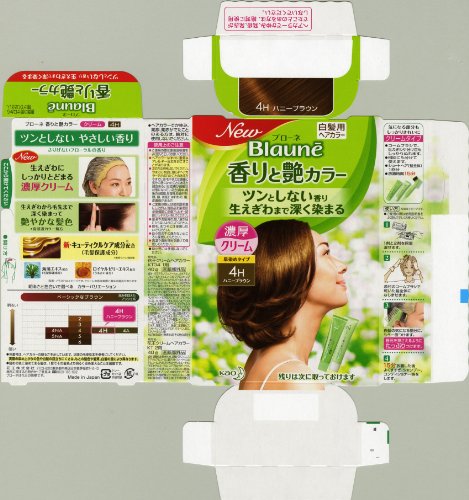 Blaune Hair Color Cream 4H Honey Brown for Vibrant Shine