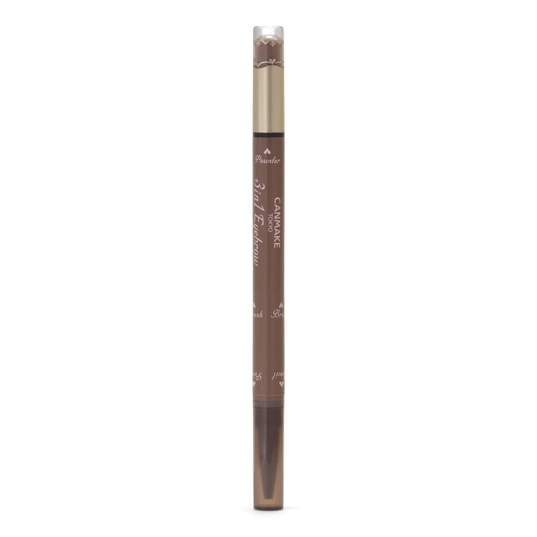 CANMAKE 3in1 Eyebrow Pencil Powder with Brush in Ash Brown