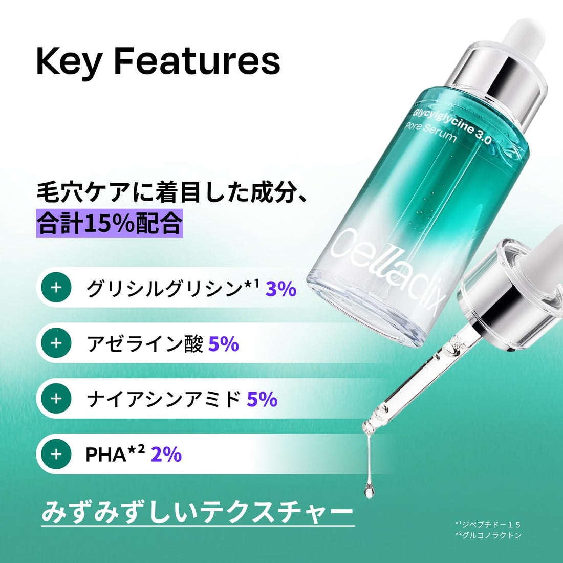 Celladix Glycyrrhizin 3.0 Pore Serum 30ml for Japanese Skincare