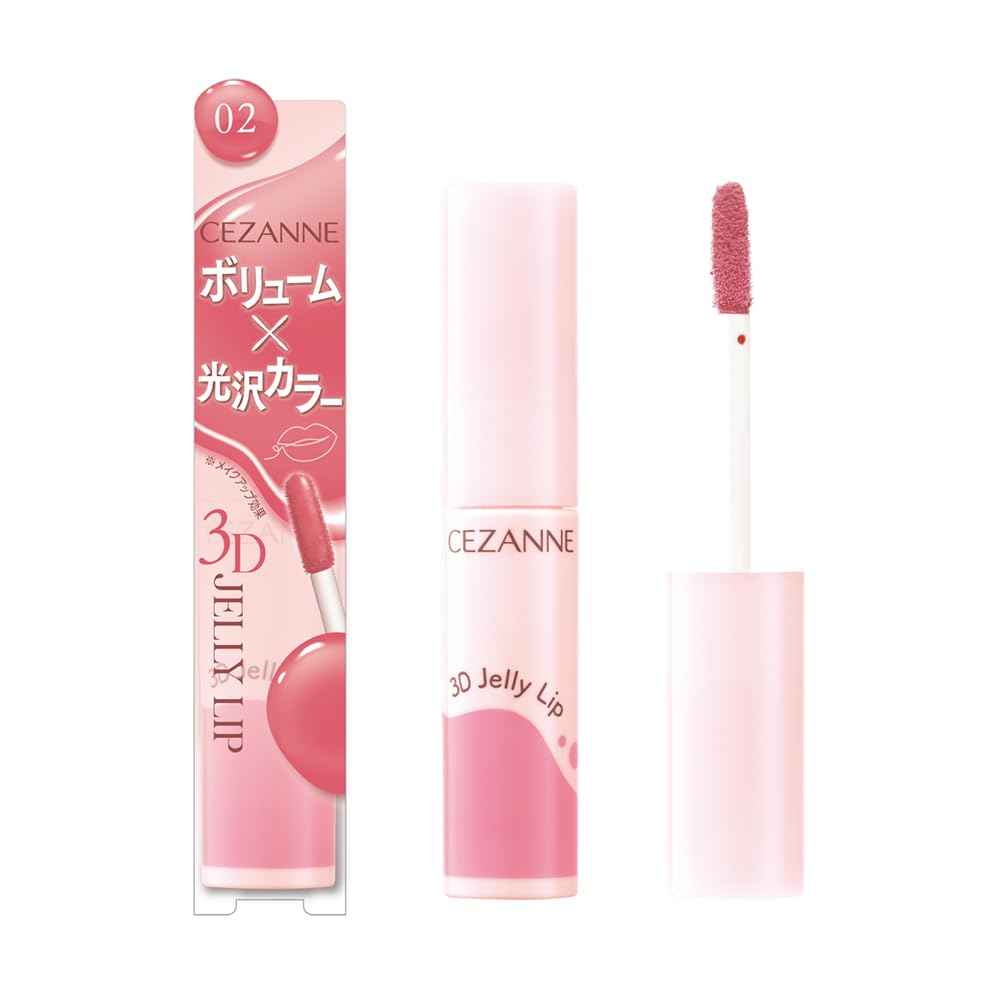 CEZANNE 3D Jelly Lip Gloss Milk Rose 5g for a Luscious Shine