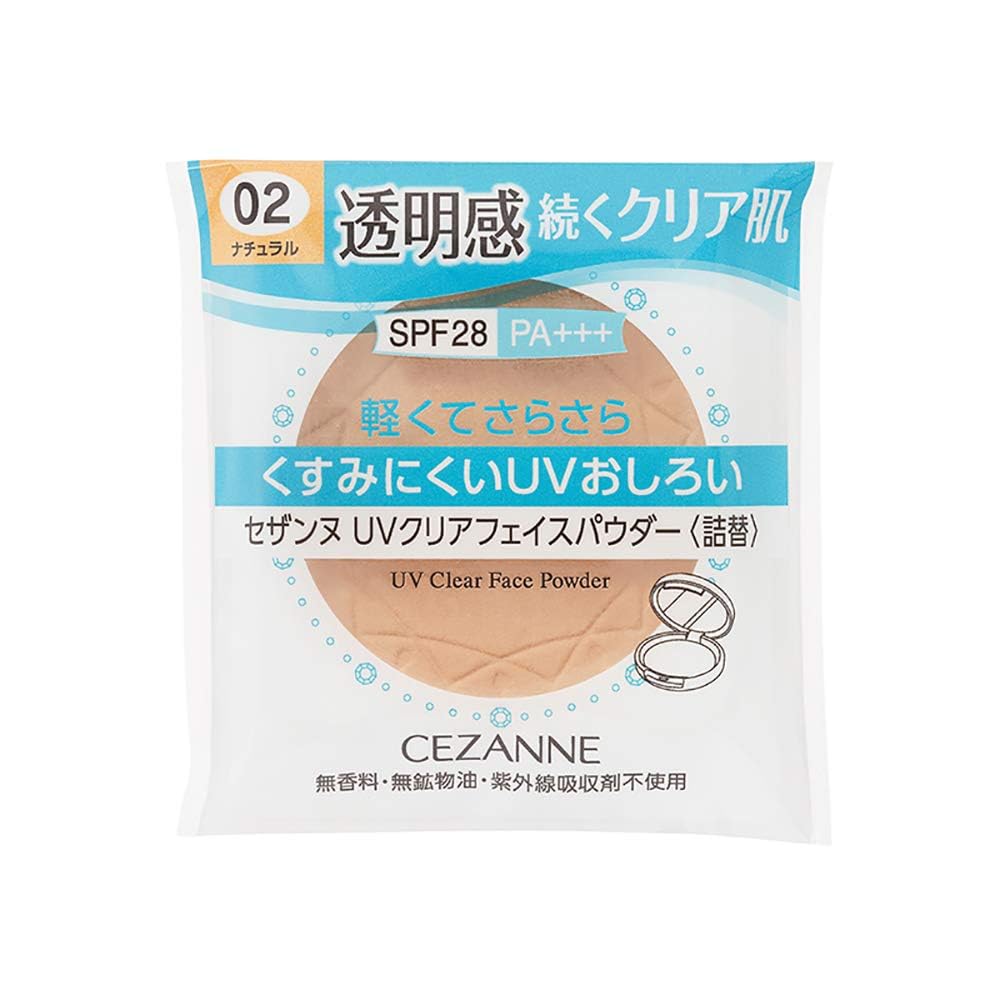 CEZANNE セザンヌ UVクリアフェイスパウダー〈詰替〉 02 ナチュラル 10g