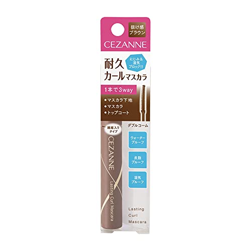 CEZANNE Long-Lasting Curl Mascara 02 Brown 5.0g Smudge-Resistant