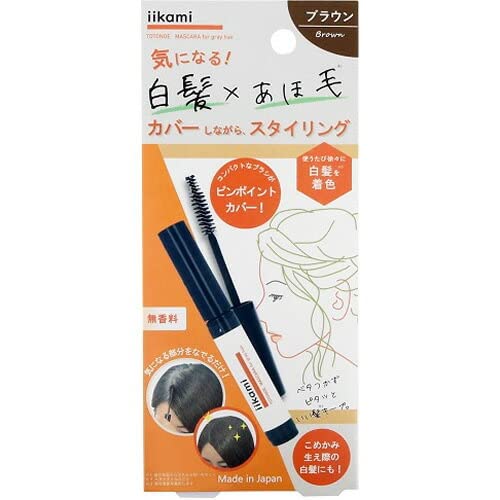 Shemor iikami TOTONOE MASCARA for gray hair (Brown)