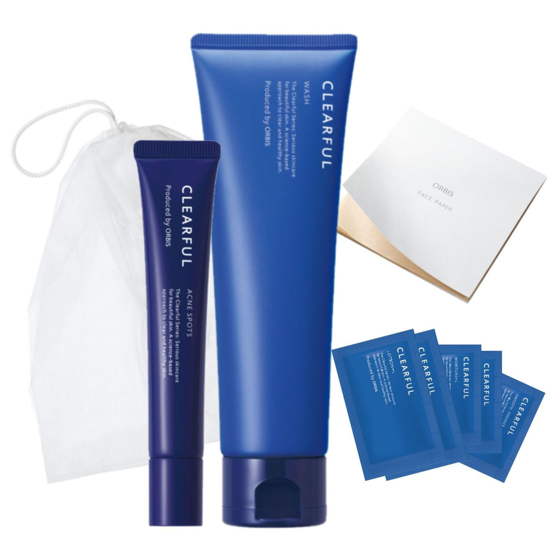 CLEARFUL Clear Full Set Oil Absorbent Paper Sample for Japanese Skincare