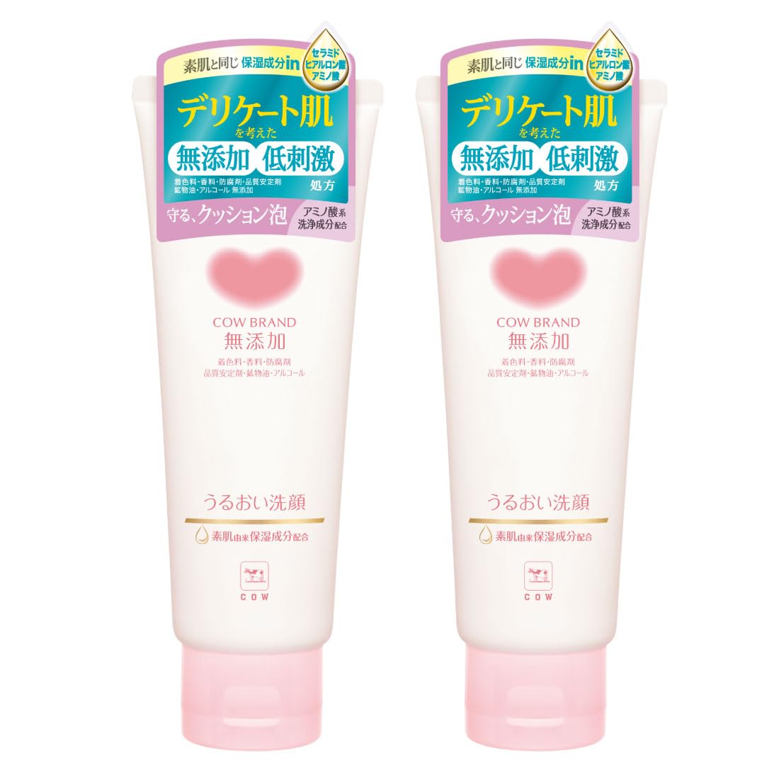 Cow Brand Additive-Free Moisturizing Face Wash 2-Pack 110g Each