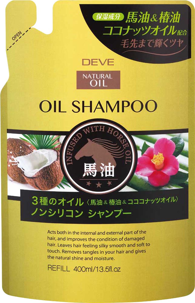 Dibu 3 Types of Oil Shampoo with Horse Oil, Camellia Oil, Coconut Oil 400ml