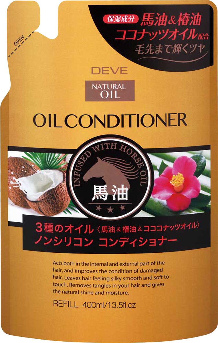 Dibu 3 Types of Oil Conditioner with Horse Oil, Camellia Oil, Coconut Oil 400ml