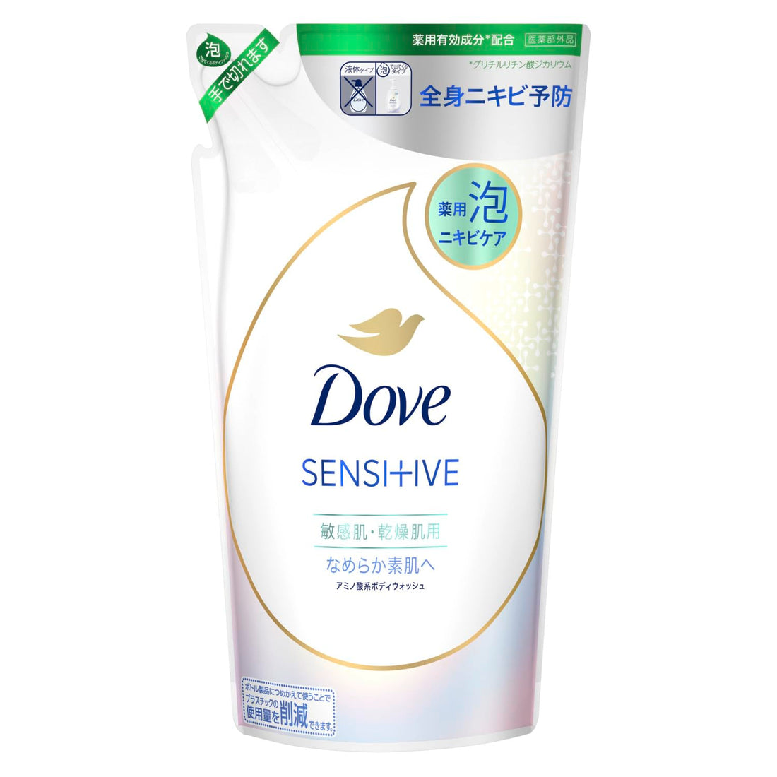 Dove Gel douche moussant 430g pour une peau douce