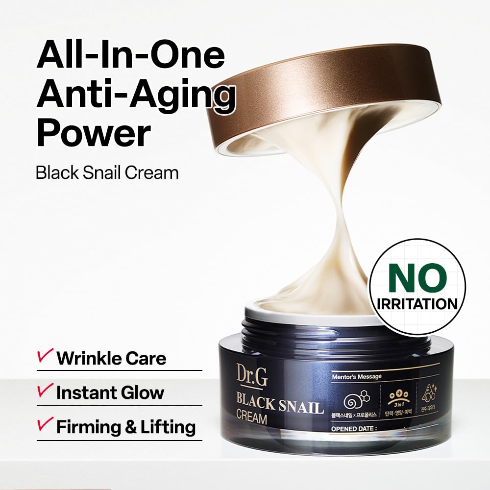 DR.G Black Snail Cream 50mL for Hydration and Skin Texture