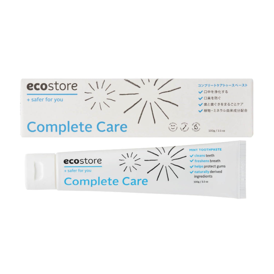 ecostore(エコストア) トゥースペースト 歯磨き粉 【コンプリートケア】 100g 天然重曹 フッ化物フリー 無添加 天然 植物由来 ミネラル由来成分 キシリトール ペパーミント
