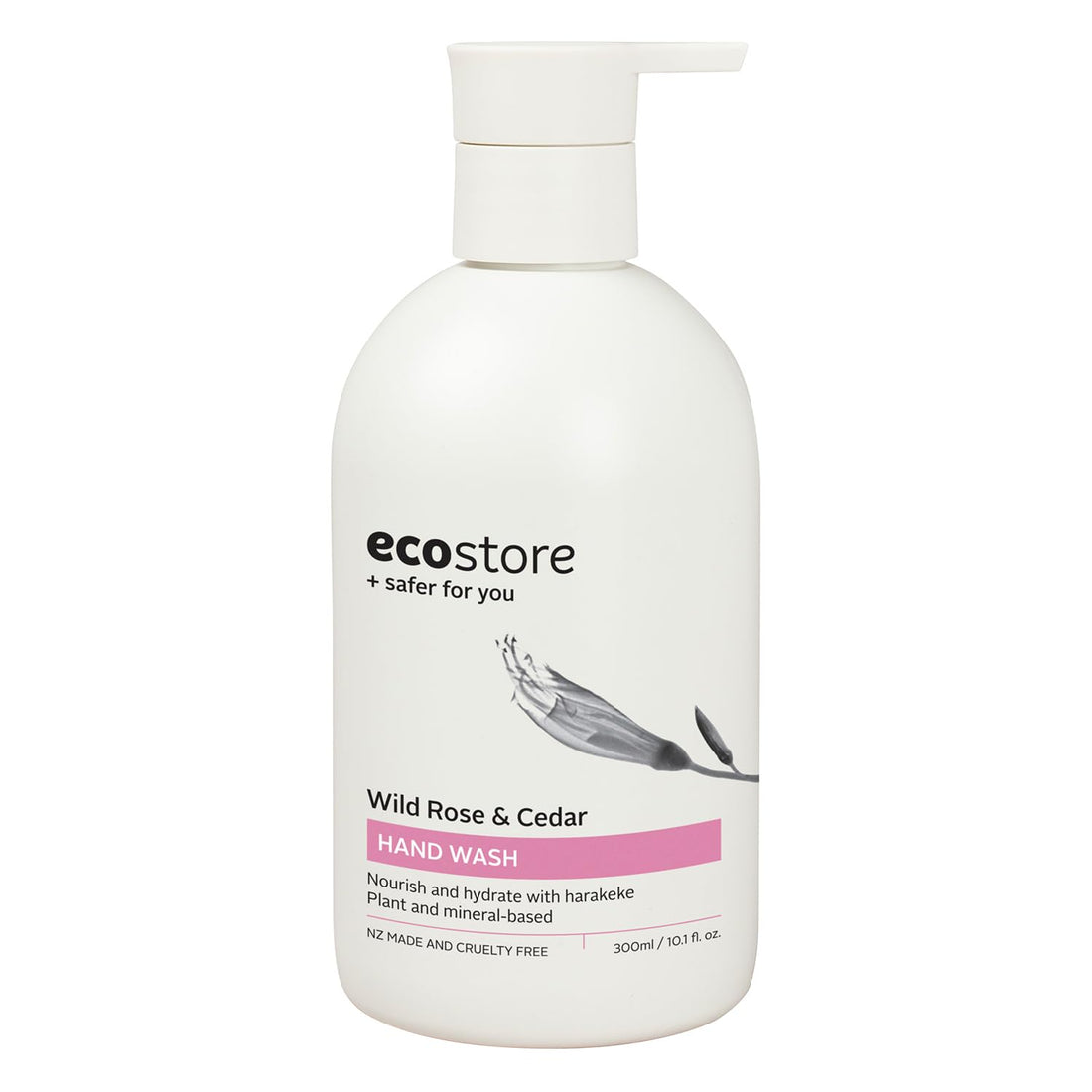 ecostore(エコストア) ハンドウォッシュポンプ 【ワイルドローズ&シダー】 300mL ハンドソープ 液体せっけん 植物由来 肌にやさしい