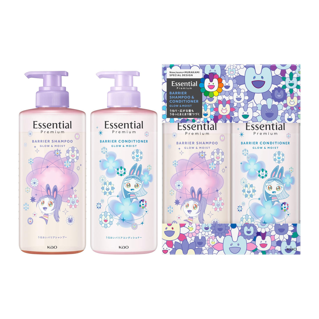 Essential Premium Barrier Glow & Moist Pump Set 900ml