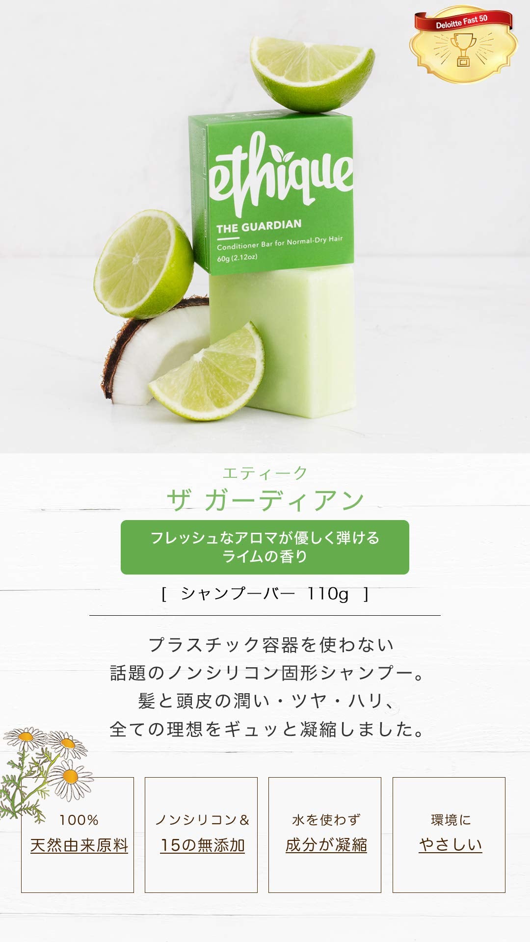 ethique Guardian Conditioner 60g Non-Silicone Organic Hair Care