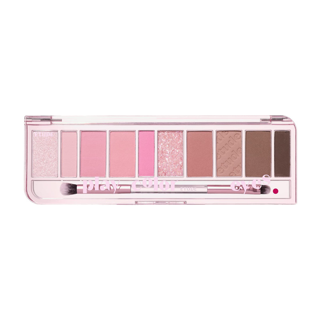 ETUDE Palette de fards à paupières Play Color Cool Ballerina / 10 couleurs / texture gel pailleté / scintillant / mat / ombres à paupières clavier