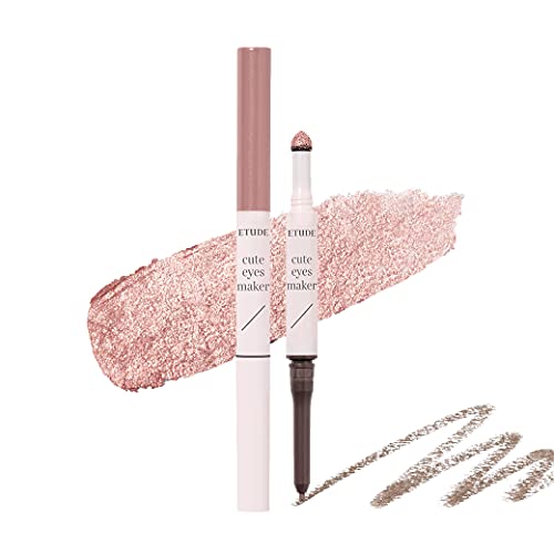 ETUDE Cute Eyes Maker Champagne Nude 2-Step Eyeliner and Eyeshadow
