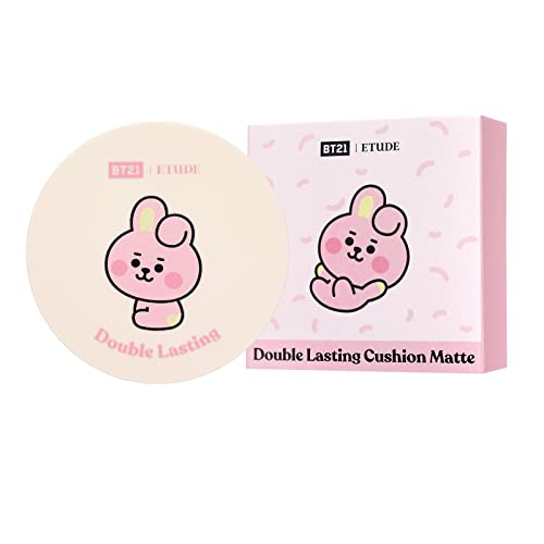 ETUDE BT21 Double Lasting Cushion Matte Foundation Neutral Beige 1 Piece