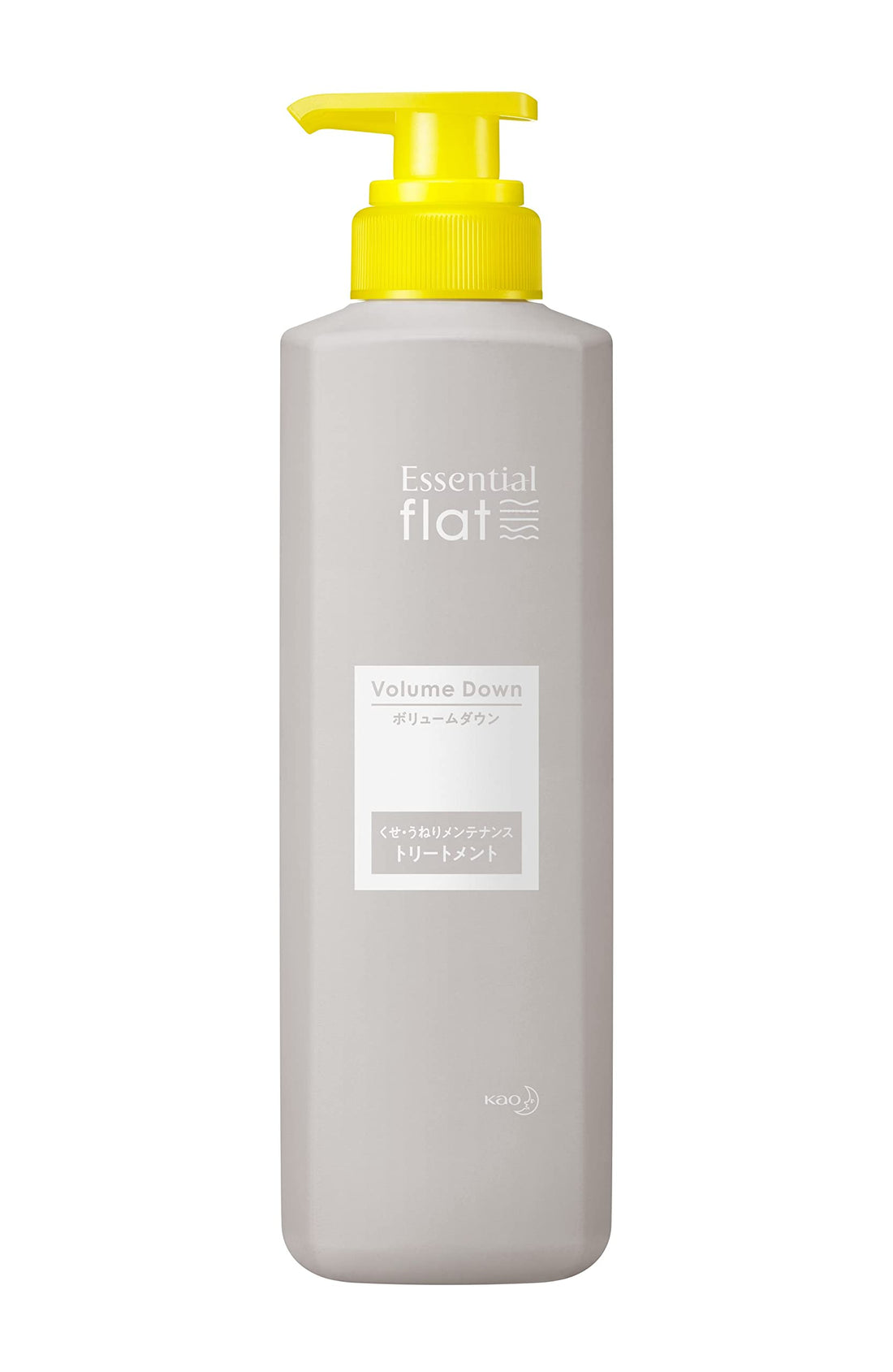 flat Essential Flat Volume Down Treatment for Curly and Wavy Hair, Reduces Frizz for Straight Hair, Contains Detangling Ingredients (Styling Agents) Bottle 500ml