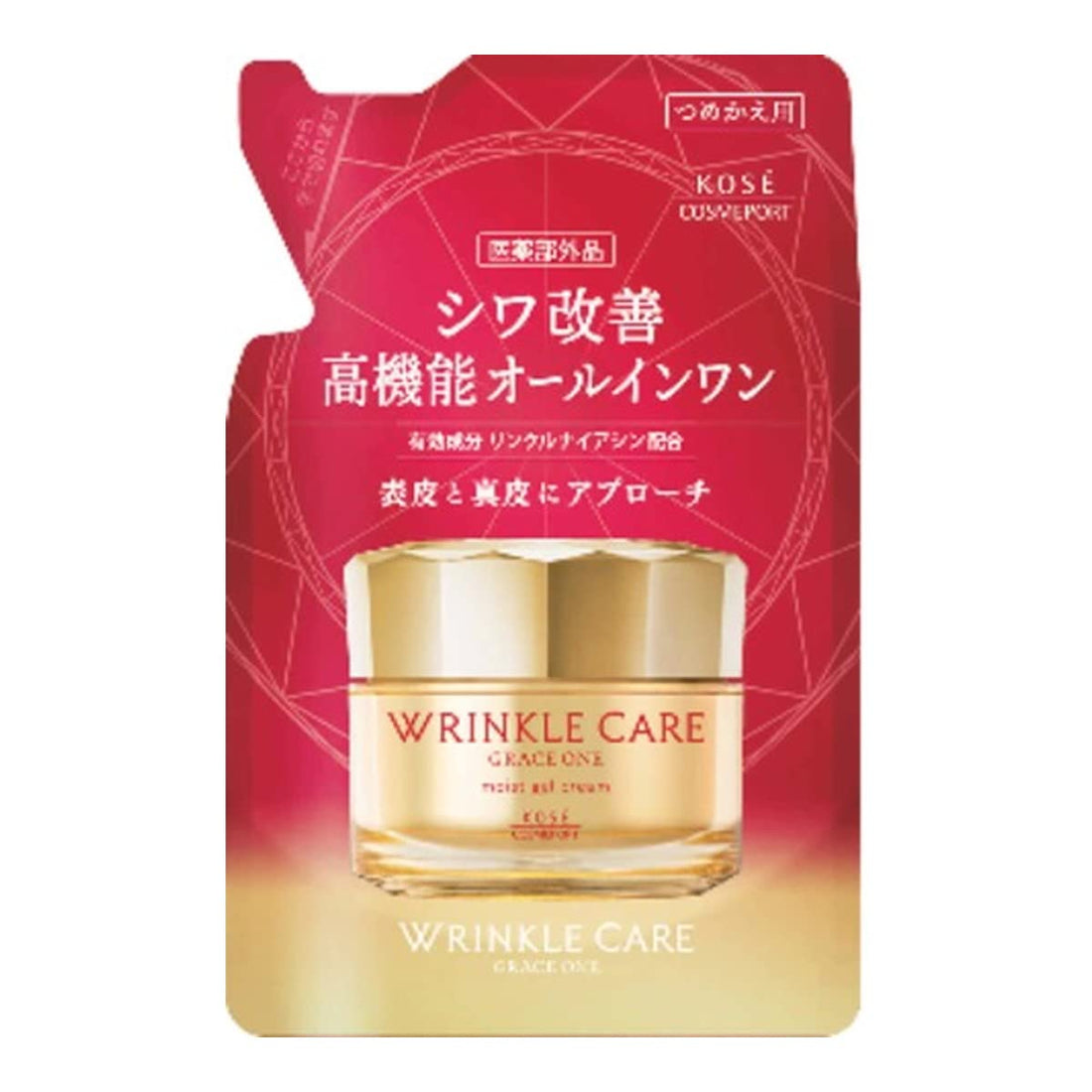 GRACEONE GRACE ONE(グレイスワン) シワ改善 高性能オールインワン リンクルケア モイストジェルクリーム つめかえ用 90g 【医薬部外品】