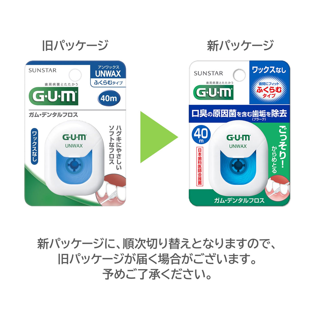 GUM Dental Floss Non-Waxed 40m for Effective Interdental Care
