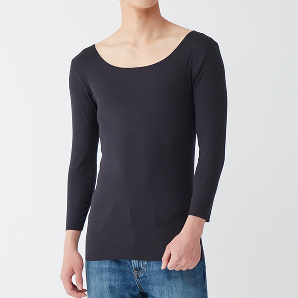GUNZE Long Sleeve T-Shirt with Sweat Pads for Comfort and Style